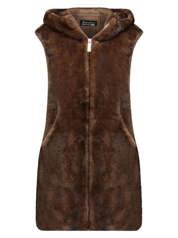 Geographical Norway Kamizelka "Variana" w kolorze brązowym rozmiar: S