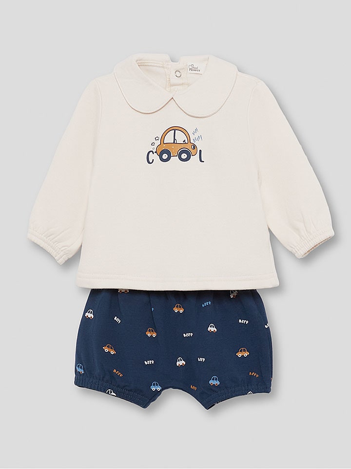 Street MONKEY 2-częściowy zestaw w kolorze kremowo-granatowym rozmiar: 56