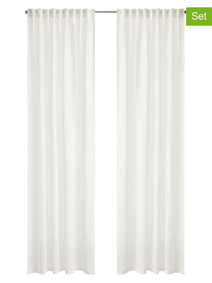 Ellos Home Firanki (2 szt.) "Edda" w kolorze białym rozmiar: 250 cm