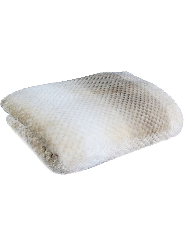 THE HOME DECO FACTORY Pled w kolorze beżowym - 200 x 150 cm rozmiar: onesize