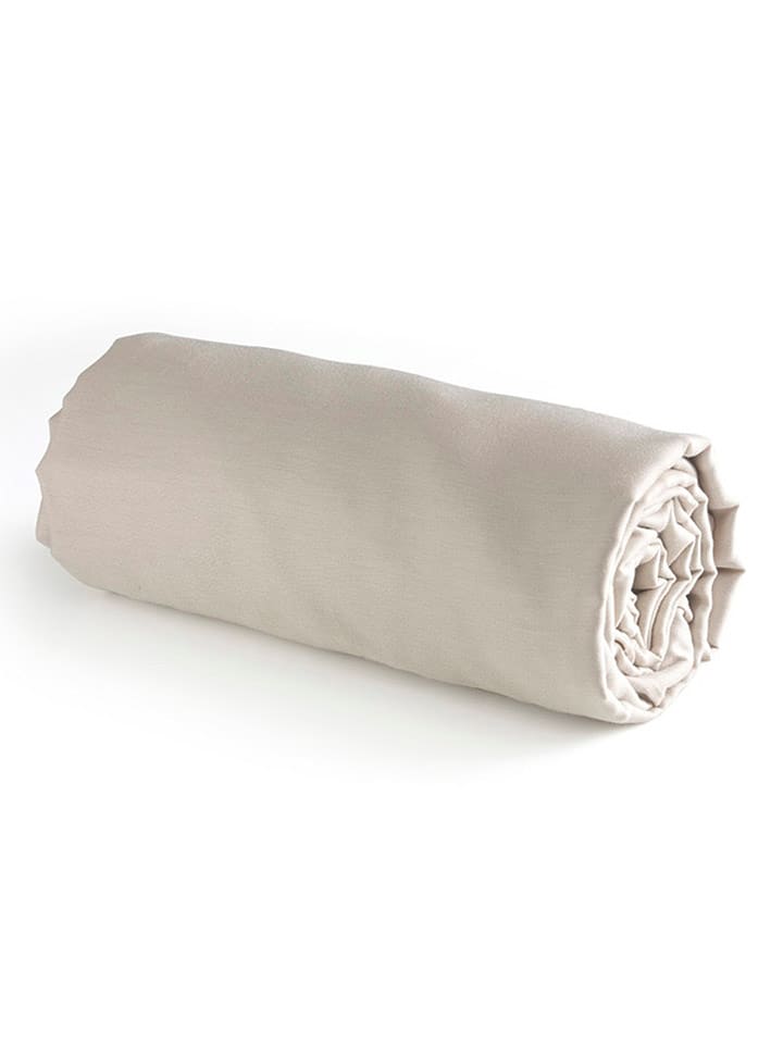 CXL by Christian Lacroix Satynowe prześcieradło w kolorze beżowym na gumce rozmiar: 150x200 cm