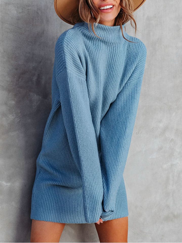 Milan Kiss Sukienka dzianinowa w kolorze błękitnym rozmiar: XL