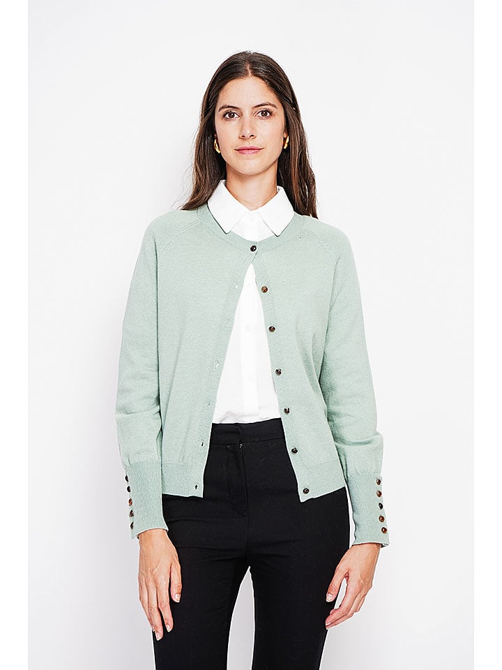 ASSUILI Kardigan w kolorze miętowym rozmiar: 36