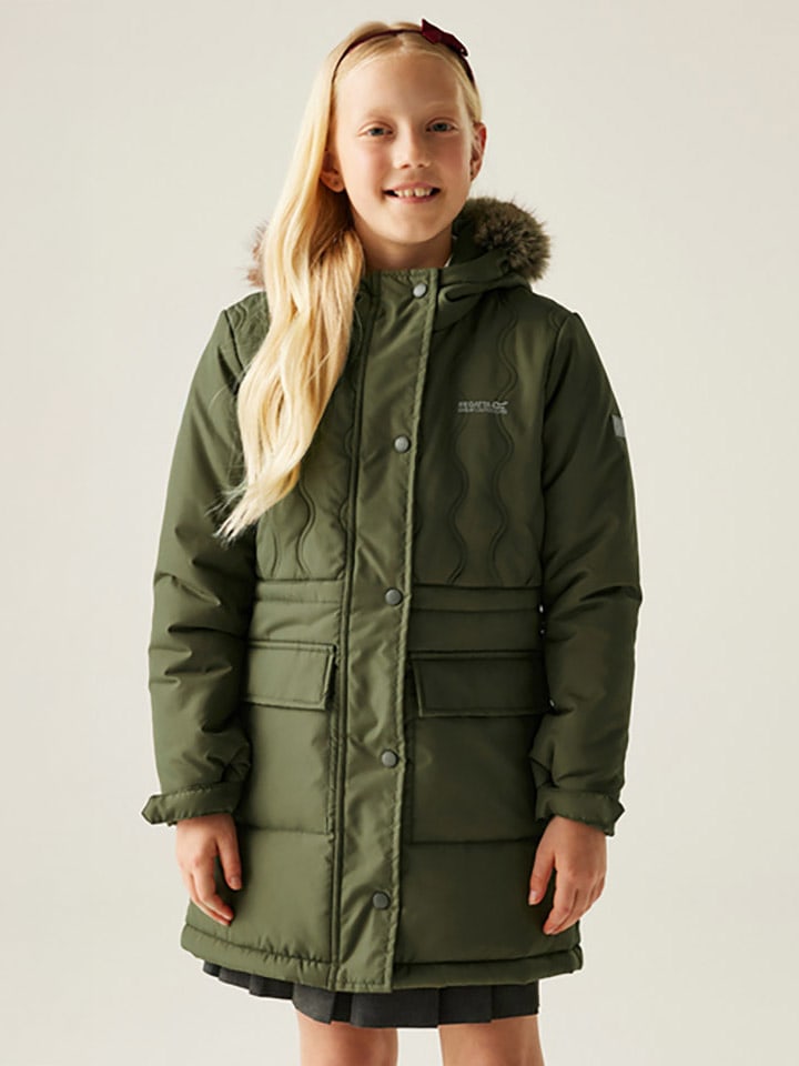 Regatta Płaszcz zimowy "Fabrizia II" w kolorze khaki rozmiar: 140