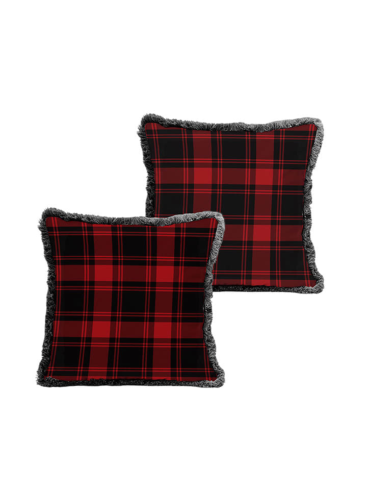 Tierra Bella Poduszka w kolorze czarno-czerwonym - 45 x 45 cm rozmiar: onesize