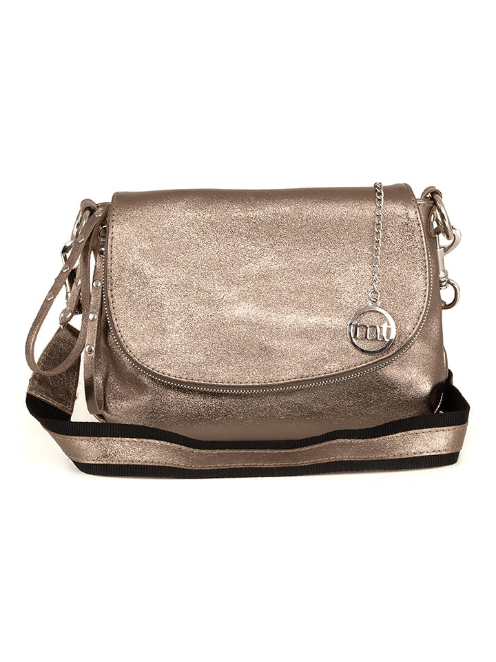 Mia Tomazzi Skórzana torebka "Pontida" w kolorze brązowym - 28 x 20 x 8 cm rozmiar: onesize