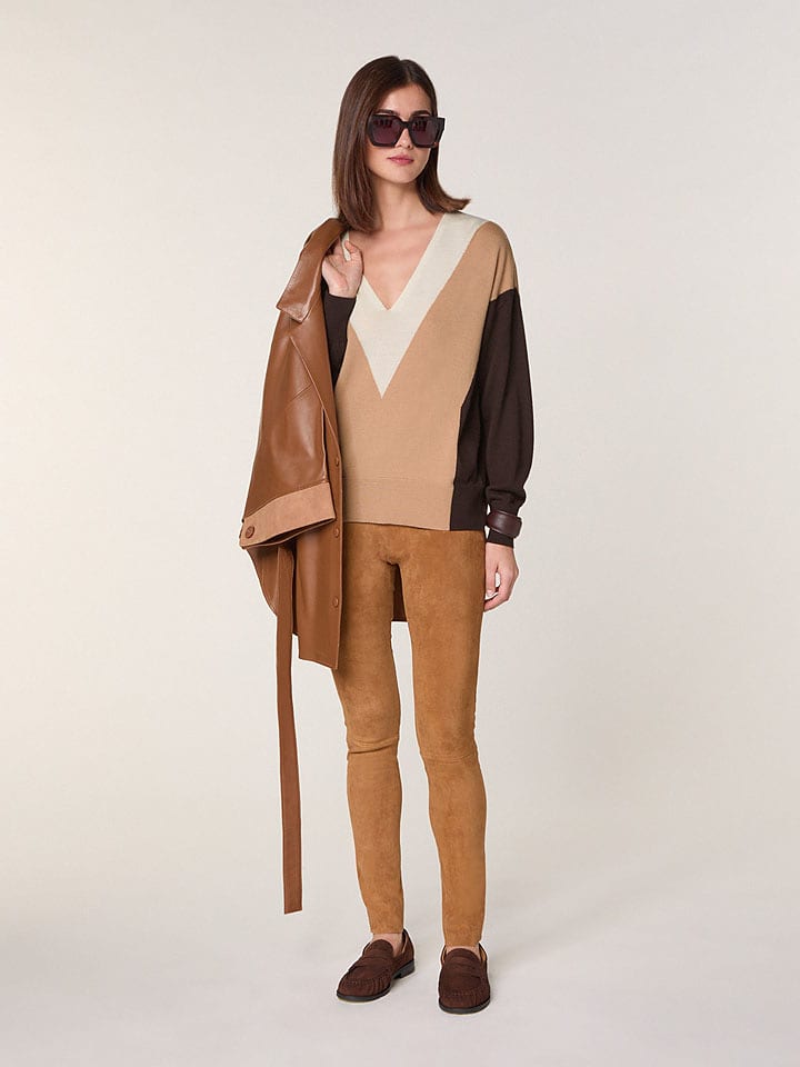 Rodier Wełniany sweter w kolorze beżowym rozmiar: M