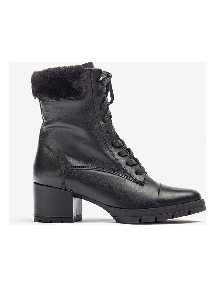 Unisa Skórzane botki w kolorze czarnym rozmiar: 40