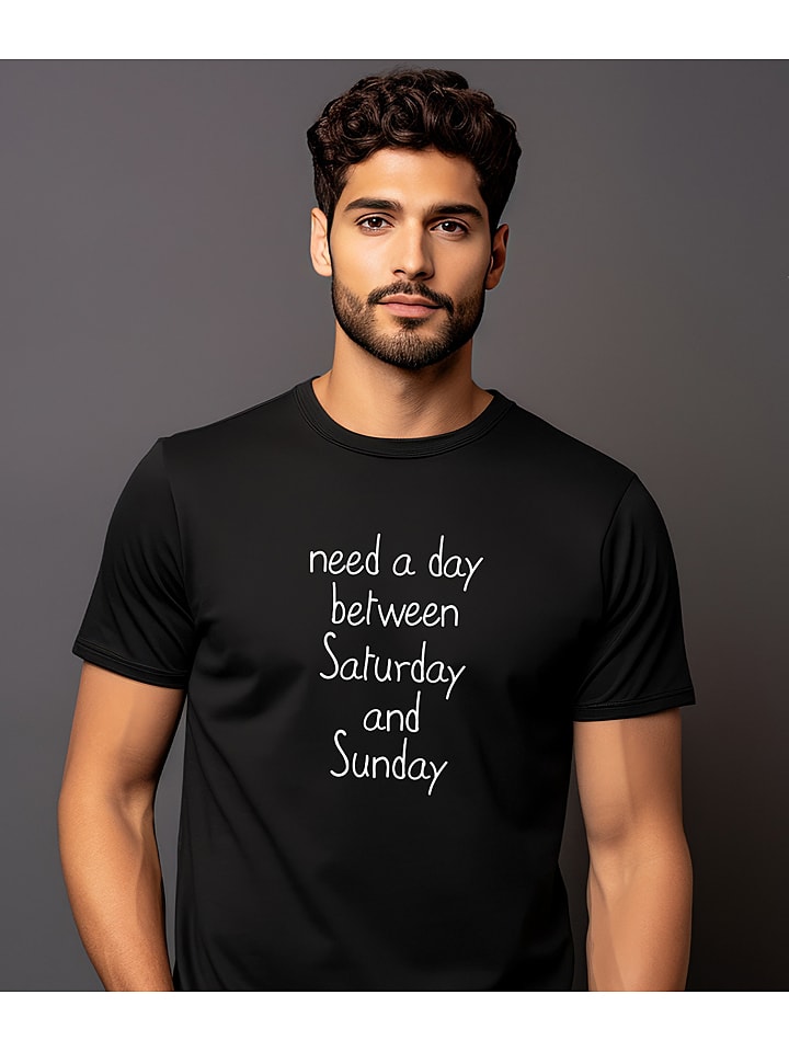 WOOOP Koszulka "Need a day between saturday and sunday" w kolorze czarnym rozmiar: XL