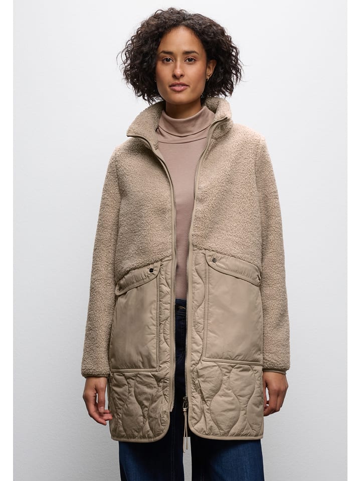 Cecil Płaszcz pluszowy w kolorze beżowym rozmiar: 46