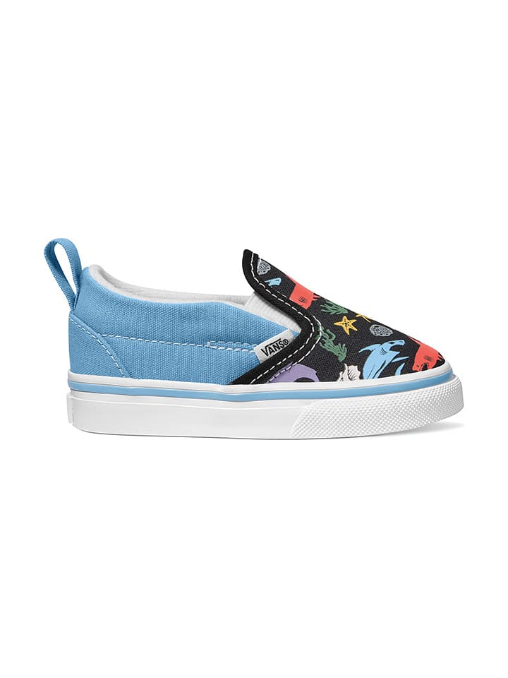 Vans Slippersy "Slip-On V" w kolorze czarno-niebieskim rozmiar: 26