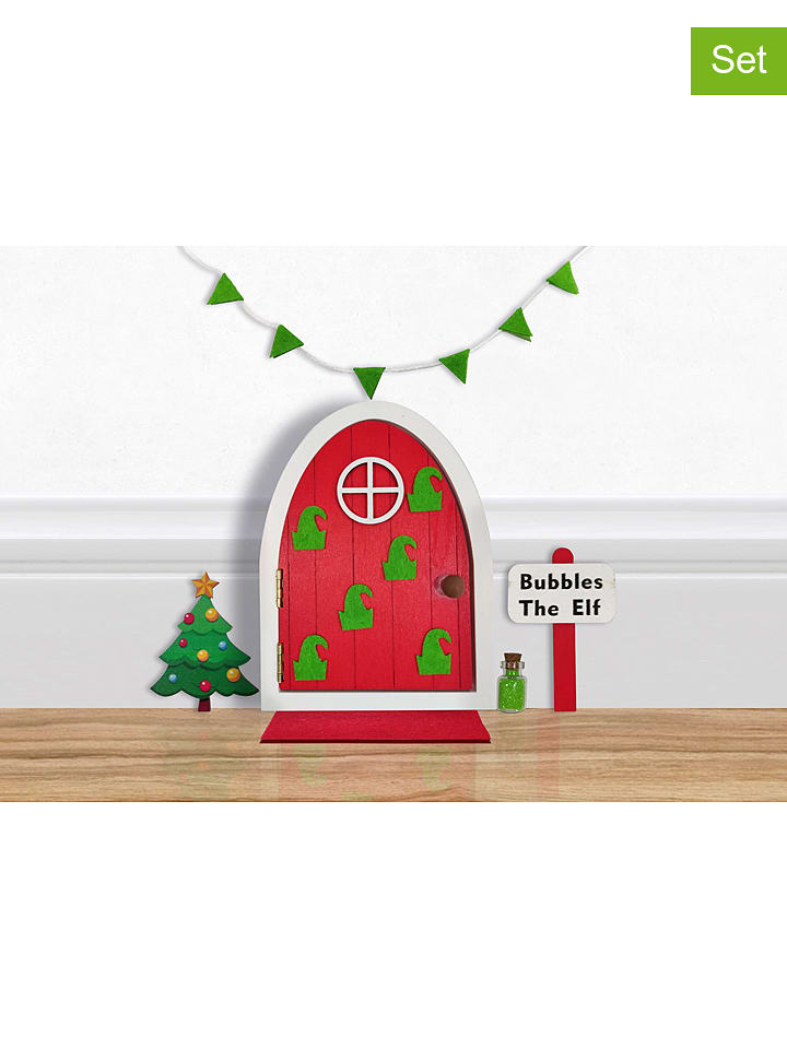 Tanner Zestaw akcesoriów świątecznych "Elf Edition" w kolorze czerwono-zielonym rozmiar: onesize