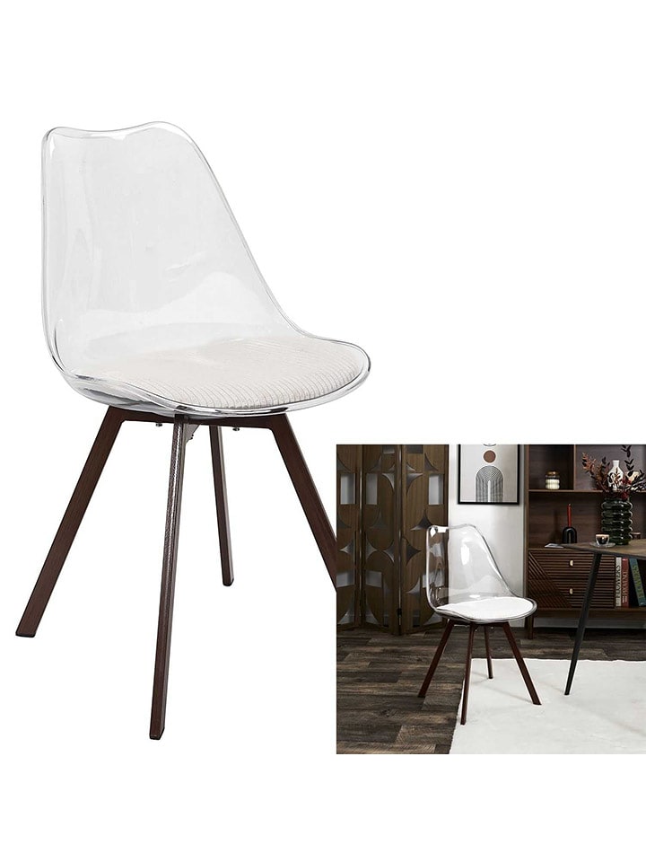 The Concept Factory Krzesło w kolorze kremowo-brązowym rozmiar: onesize