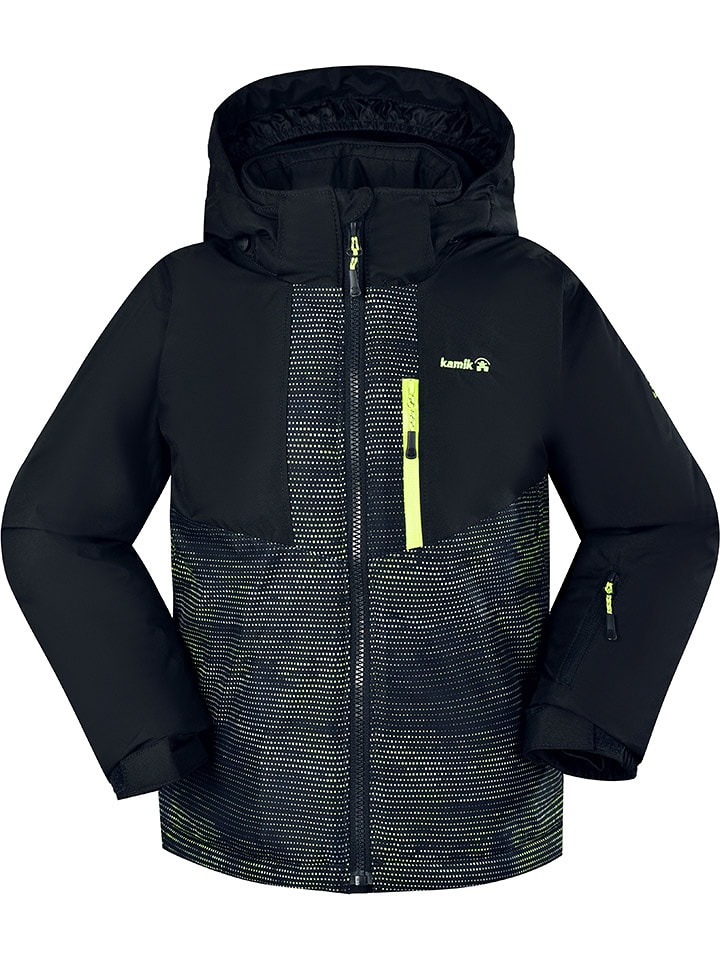 Kamik Kurtka narciarska "Arlo" w kolorze czarnym ze wzorem rozmiar: 110