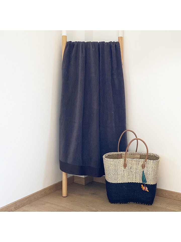 Le Comptoir de la Plage Ręcznik plażowy "Shady" w kolorze szarym - 180 x 140 cm rozmiar: onesize