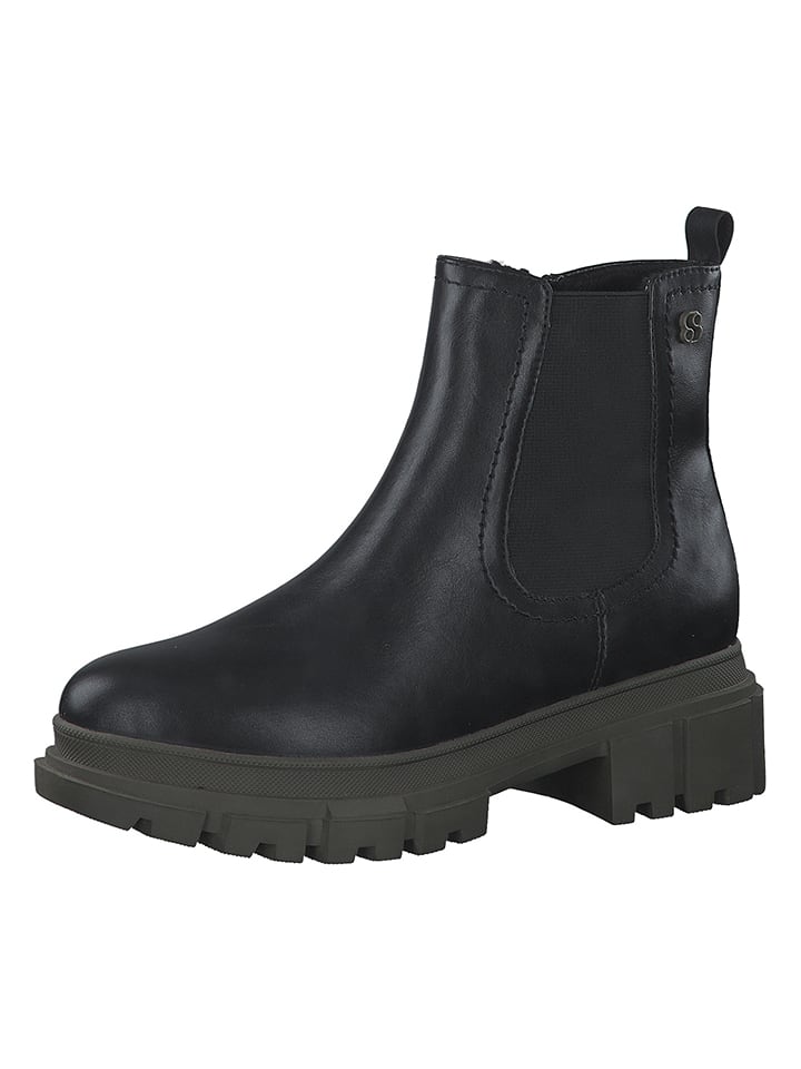 s.Oliver Botki w kolorze czarno-oliwkowym rozmiar: 39