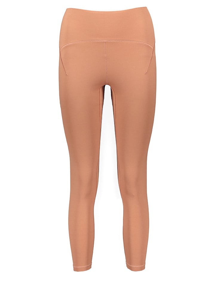 adidas Legginsy sportowe "YGA Lux Wind" w kolorze pomarańczowym rozmiar: S