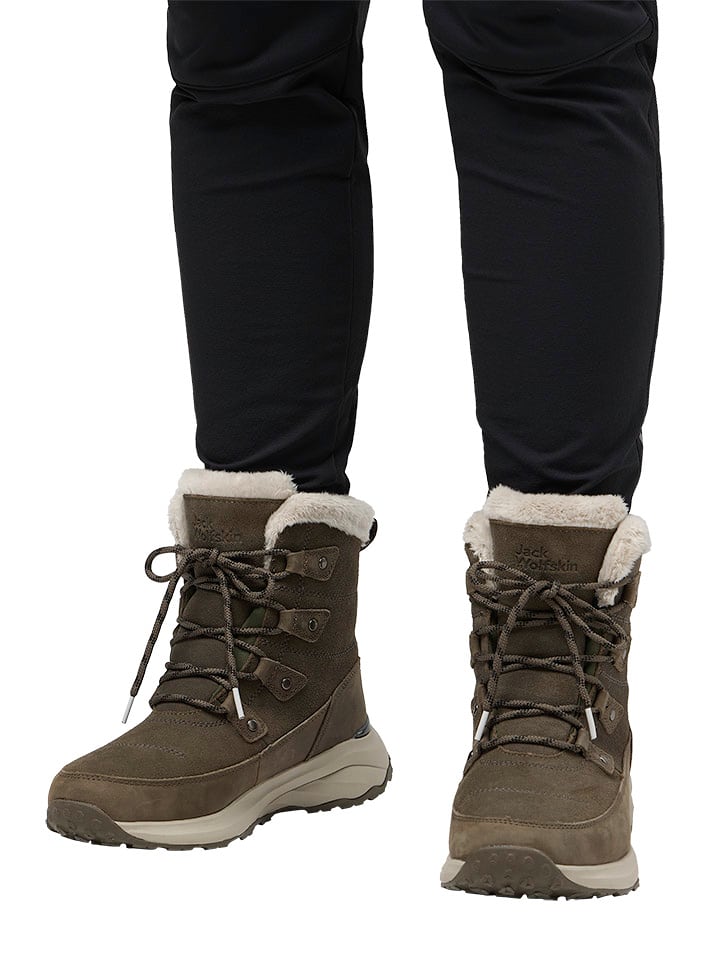 Jack Wolfskin Botki zimowe "Dromoventure Texapore" w kolorze khaki rozmiar: 41