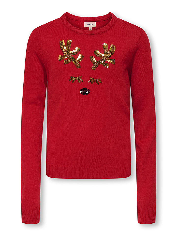 KIDS ONLY Sweter "Xmas" w kolorze czerwonym rozmiar: 158/164