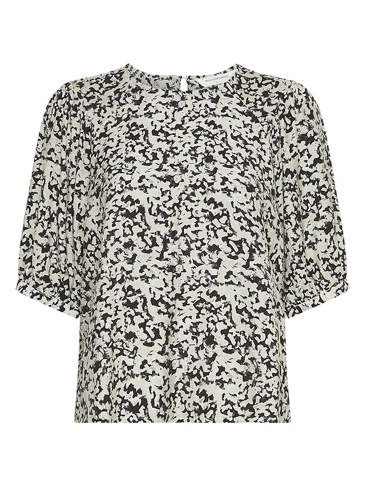 MOSS COPENHAGEN Bluzka w kolorze kremowo-czarnym rozmiar: XL