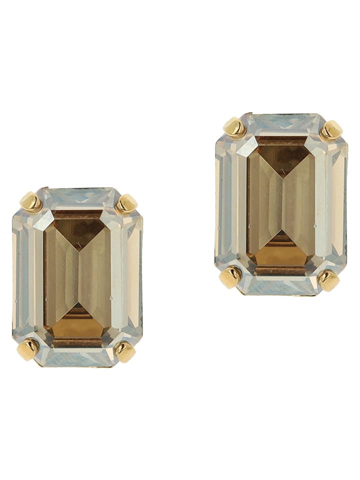 Otazu Pozłacane kolczyki-wkrętki z kryształami Swarovski rozmiar: onesize