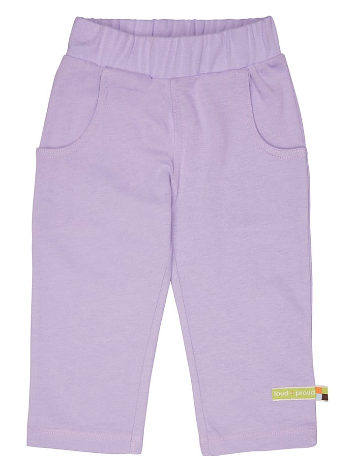 loud + proud Spodnie w kolorze fioletowym rozmiar: 110/116