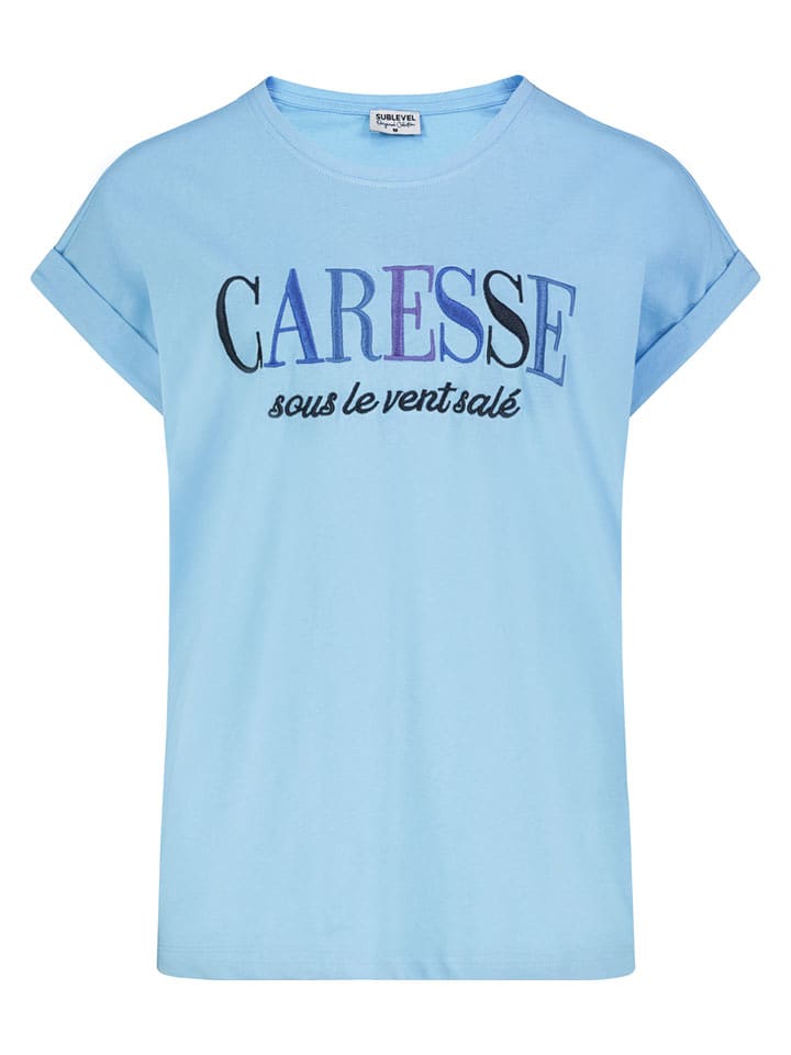 Sublevel Koszulka w kolorze błękitnym rozmiar: S