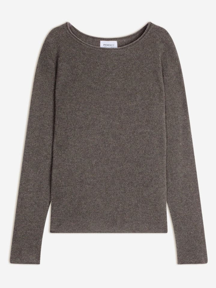 Perfect Cashmere Kaszmirowy sweter "Crou" w kolorze szarobrązowym rozmiar: M