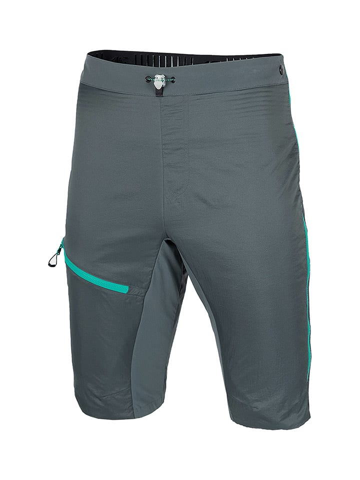 4F Szorty funkcyjne w kolorze szaro-turkusowym rozmiar: S