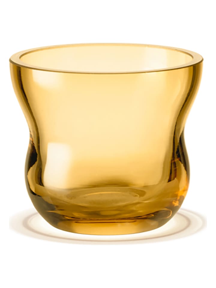 Holme Gaard Świecznik "Calabas Fyrfadsstage" w kolorze żółtym - wys. 7,5 x Ø 8,5 cm rozmiar: onesize