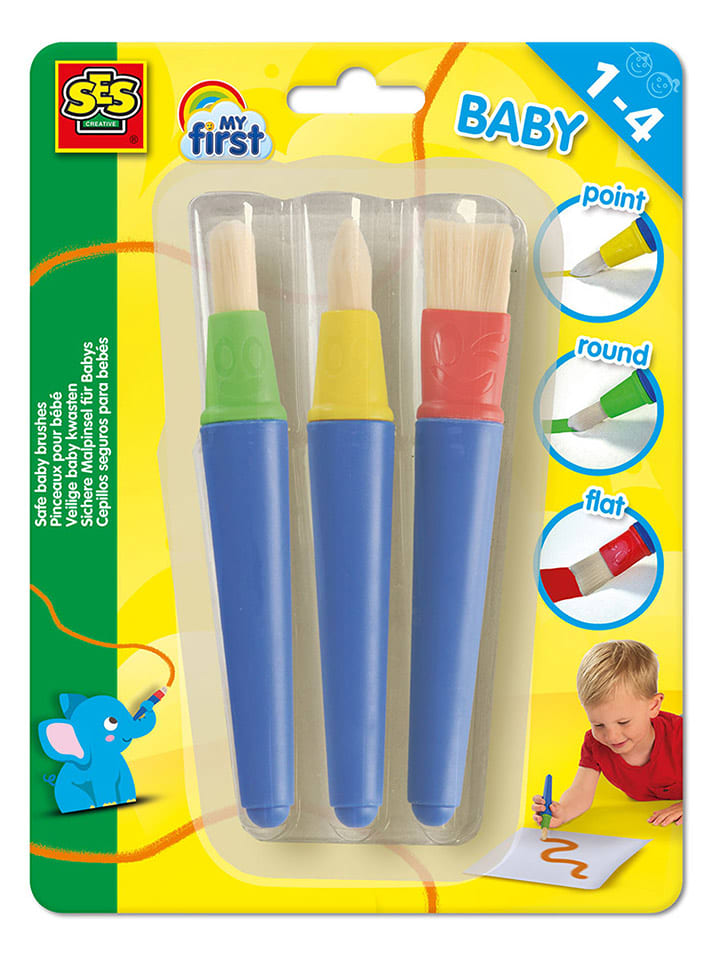 SES Pędzle (3 szt.) "My first" - 12 m+ rozmiar: onesize