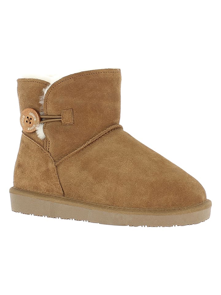 Gooce Skórzane botki zimowe "Crestone" w kolorze jasnobrązowym rozmiar: 37