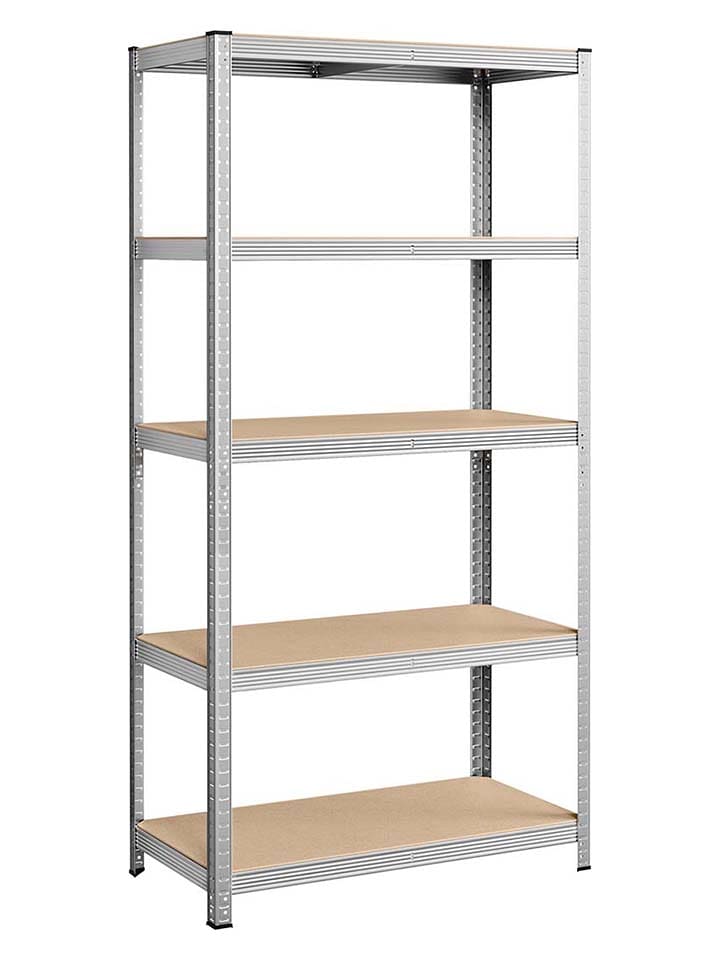 Songmics Regał stojący w kolorze srebrno-jasnobrązowym - 120 x 200 x 60 cm rozmiar: onesize