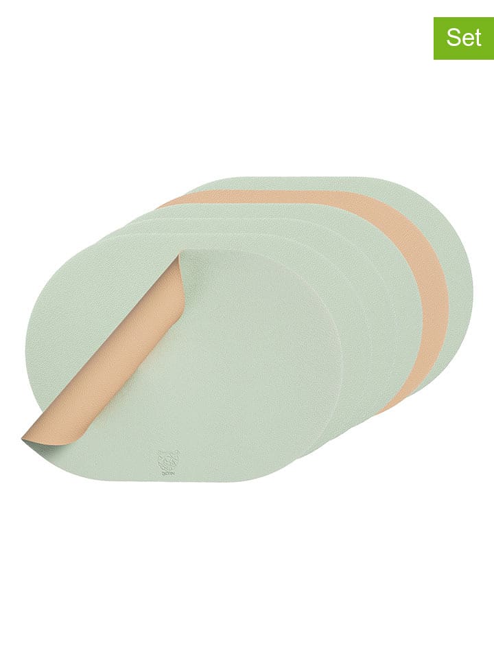 Björn Podkładki (6 szt.) w kolorze jasnoróżowo-jasnozielonym - 44,5 x 30 cm rozmiar: onesize