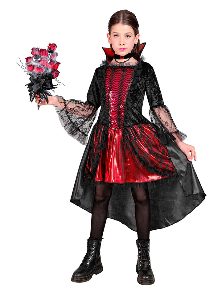 Carnival Party 2-częściowy kostium "Vampire" w kolorze czarno-czerwonym rozmiar: 128