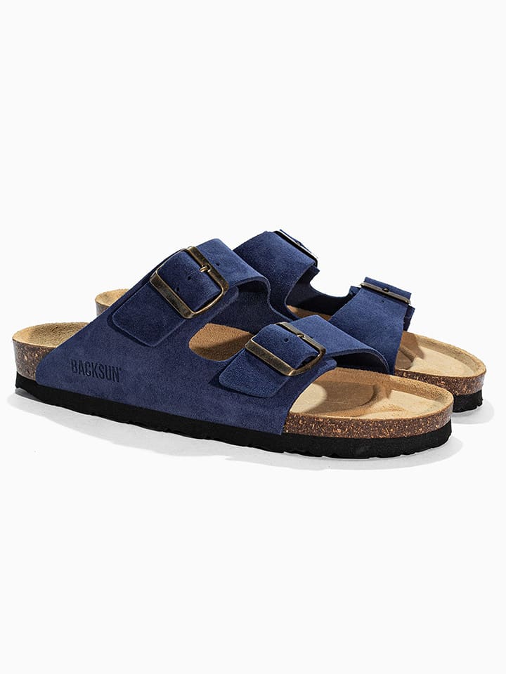 BACKSUN Klapki "Bali" w kolorze granatowym rozmiar: 38