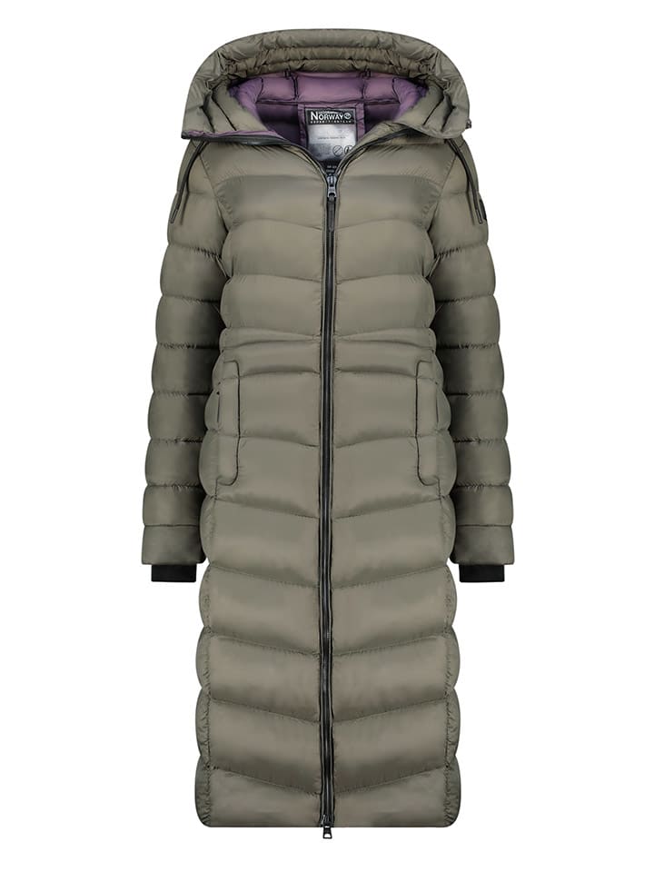 Geographical Norway Płaszcz pikowany w kolorze khaki rozmiar: L