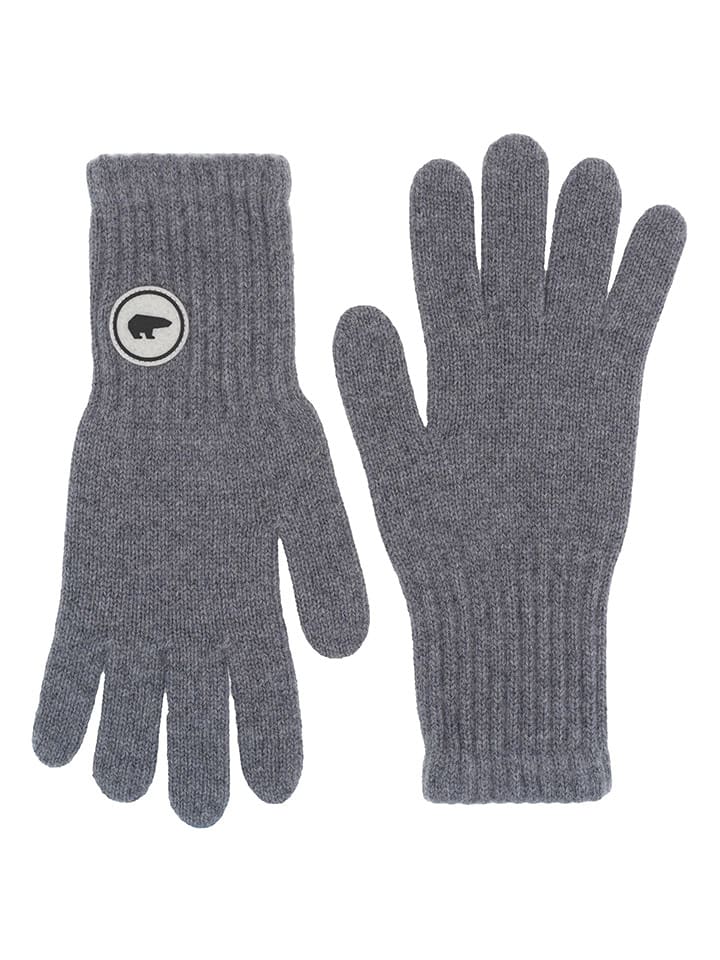 Eisbär Wełniane rękawiczki "Maris" w kolorze szarym rozmiar: S