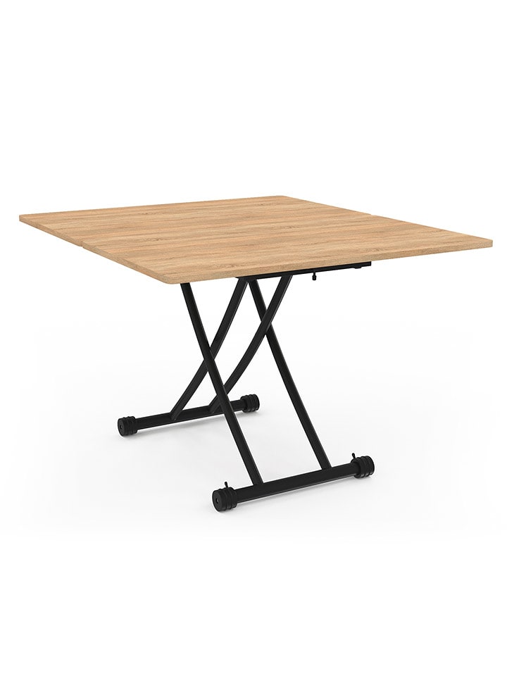 IDOMYA Factory Stół składany "Tribeca" w kolorze jasnobrązowo-czarnym - 100 x 75 x 54 cm rozmiar: onesize