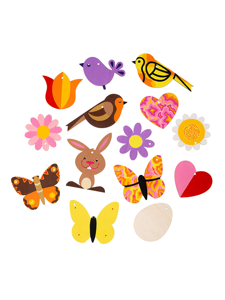 SUNNYSUE Drewniane zawieszki (100 szt.) w kolorze jasnobrązowym rozmiar: onesize