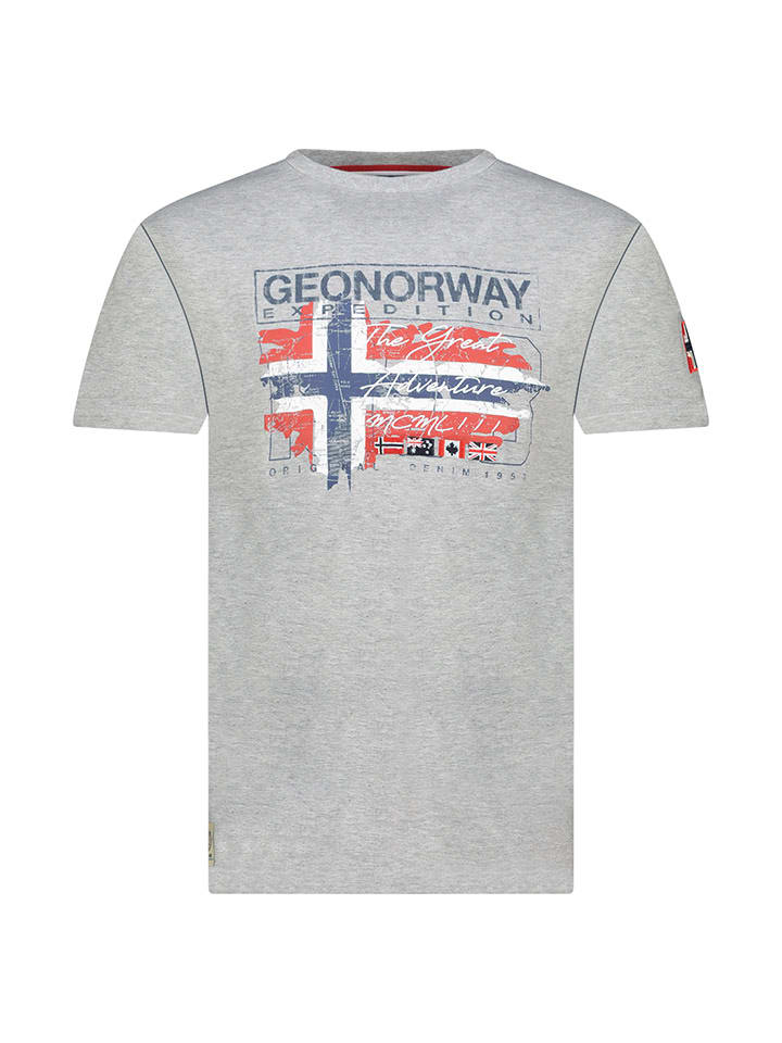Geographical Norway Koszulka "Jrusty" w kolorze szarym rozmiar: 176