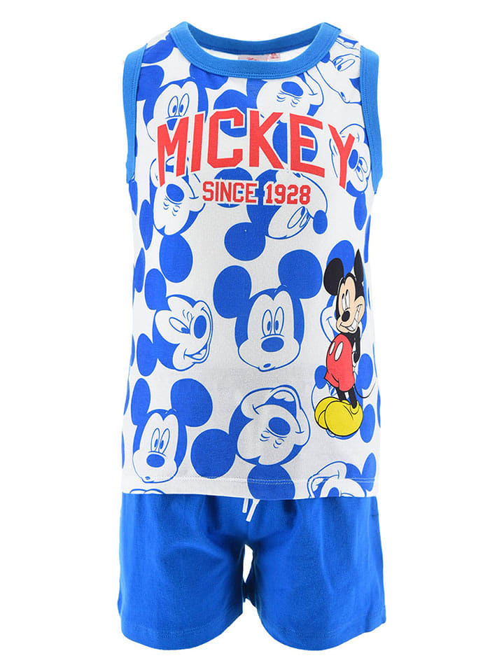 Disney Mickey Mouse 2-częściowy zestaw "Myszka Miki" w kolorze biało-niebieskim rozmiar: 116