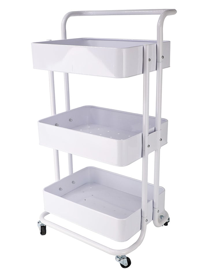 Echtwerk Wózek kuchenny w kolorze białym - 43 x 86 x 32 cm rozmiar: onesize