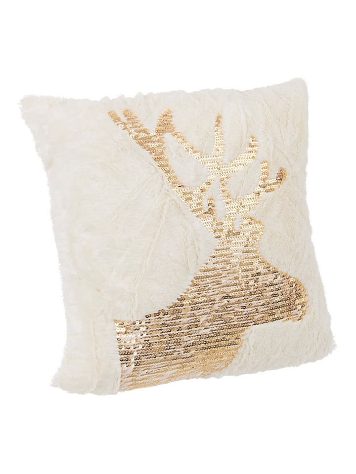 Bizzotto Poduszka "Reindeer" w kolorze kremowym - 45 x 45 cm rozmiar: onesize