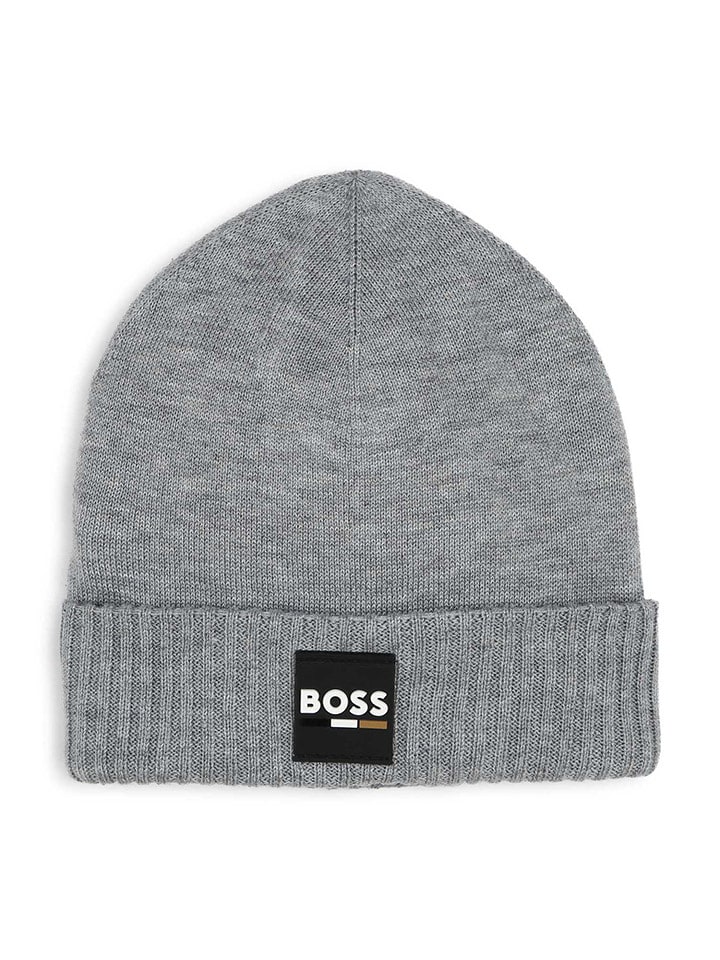 Hugo Boss Kids Czapka w kolorze szarym rozmiar: 116-152