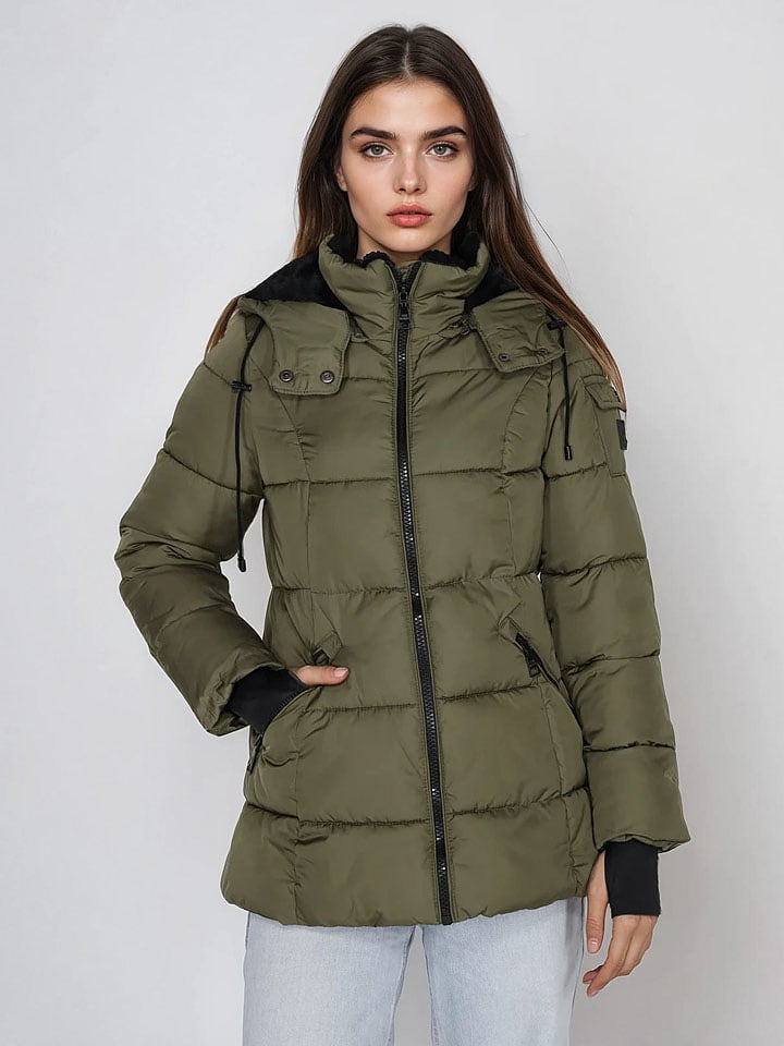 Steve Madden Kurtka zimowa w kolorze ciemnozielonym rozmiar: M