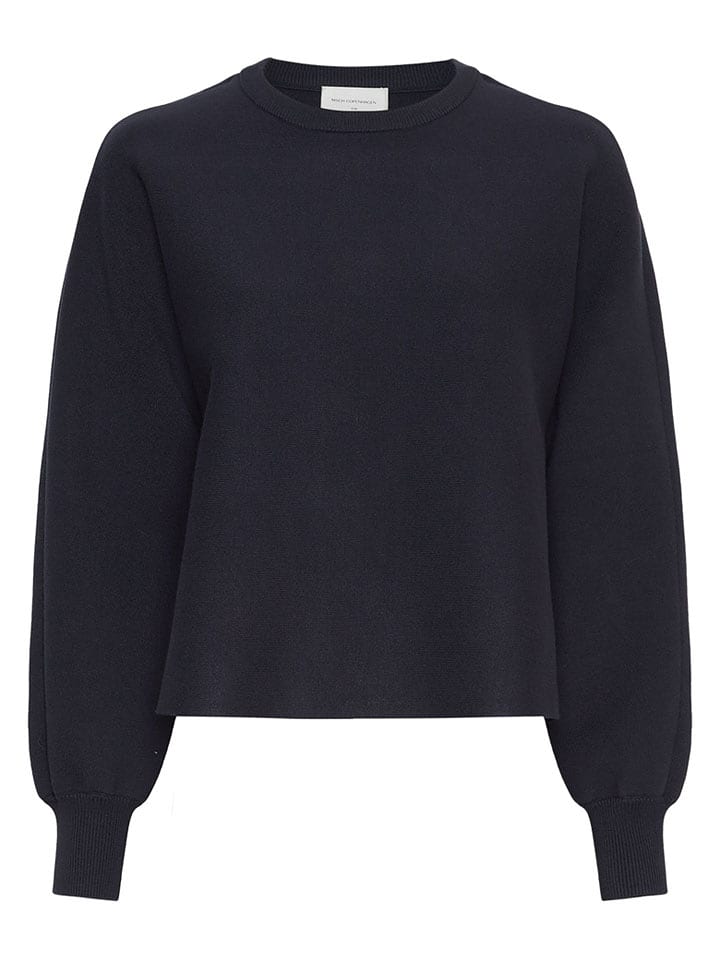 MOSS COPENHAGEN Sweter "Thami" w kolorze czarnym rozmiar: S/M