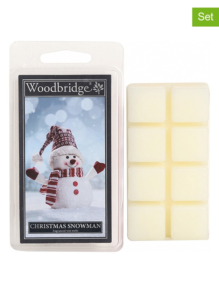 Woodbridge Wosk zapachowy (2 szt.) "Christmas Snowman" w kolorze kremowym - 2 x 68 g rozmiar: onesize