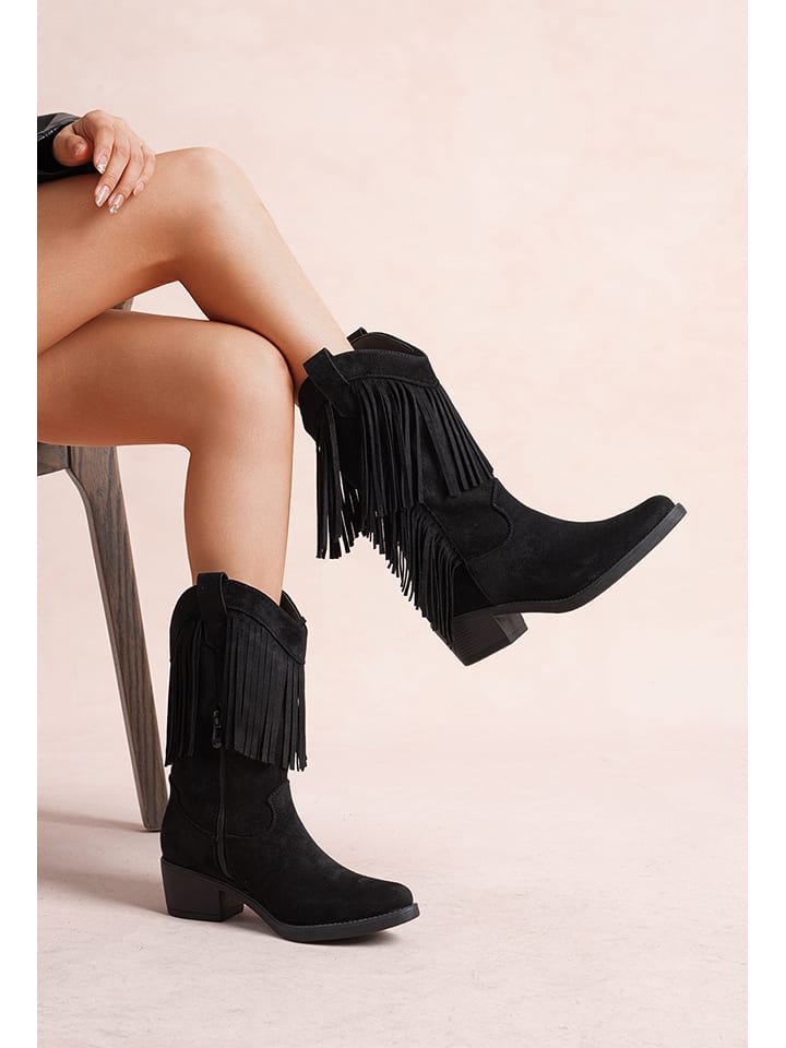 Foreverfolie Botki w kolorze czarnym rozmiar: 36