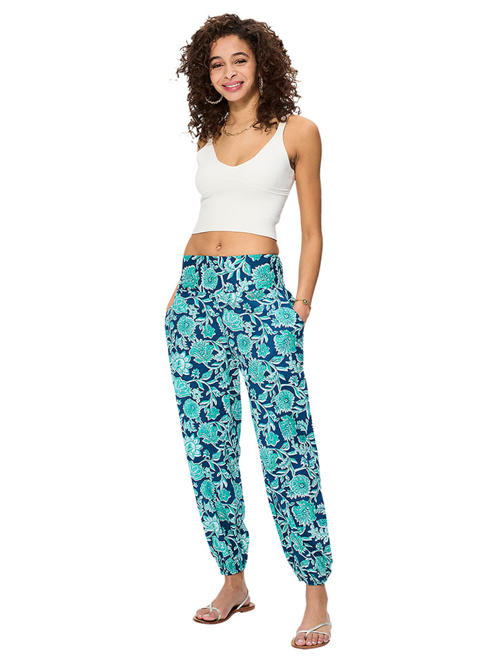 Aller Simplement Spodnie w kolorze niebiesko-turkusowym rozmiar: 38/40